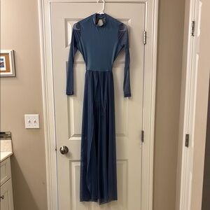 Elegant Blue Dance costume